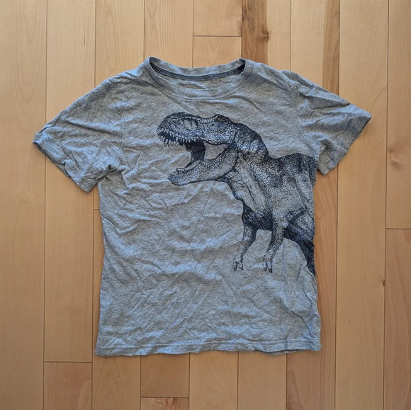 Carter Dino T-Shirt Grey US  7 - Picture 1 of 3